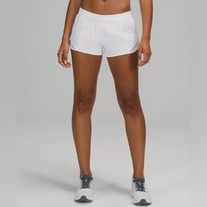 White Lululemon Hotty Hot Low Rise Shorts Length: 2.5 Size: 6